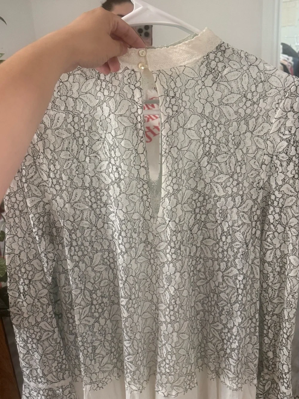LIKE NEW Free People Tell Tale Cutout Lace Tunic